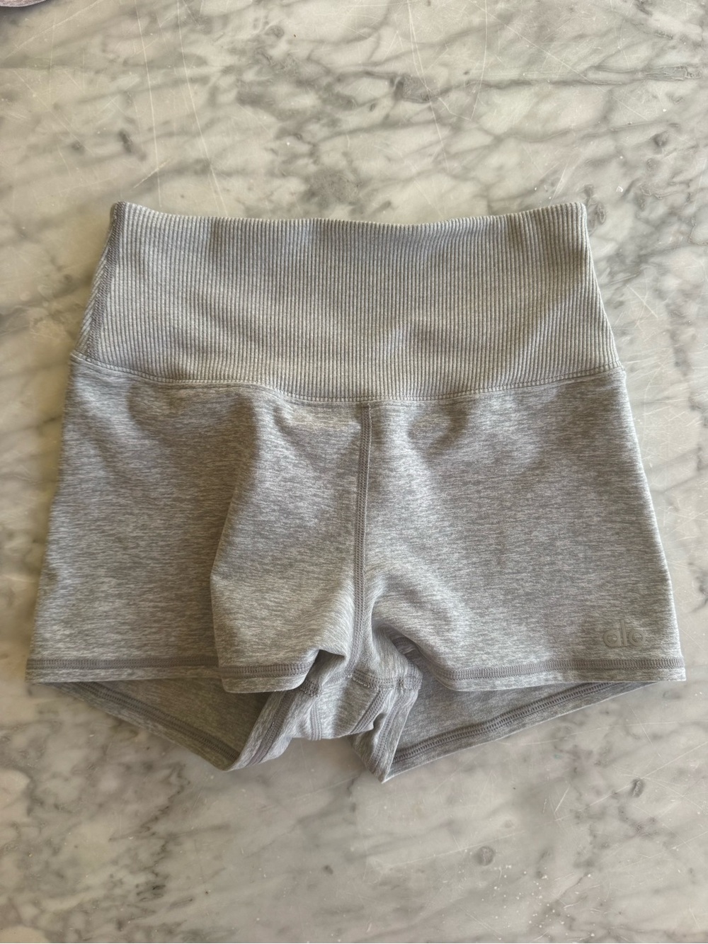 Alo xxs High-Waist Gray Women’s Workout Shorts